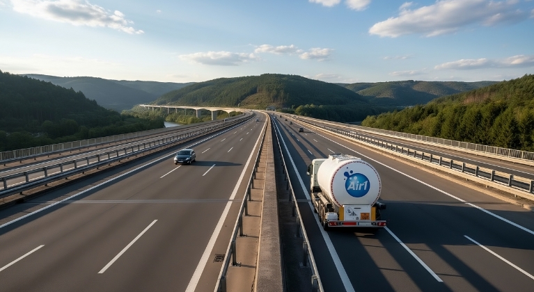 adblue track in the highway